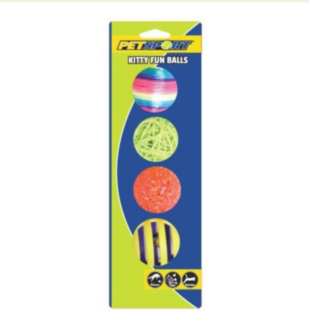 Petsport Kitt6 Fun Balls 4 Pack - Hillbilly House Panthers