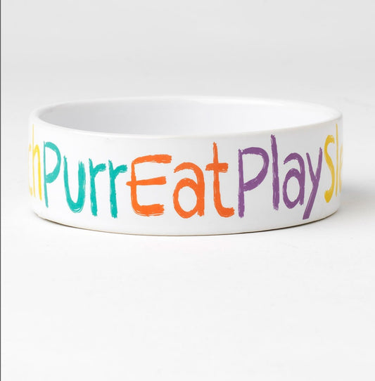 Petrageous Crayon Pet Cat Bowl - Hillbilly House Panthers