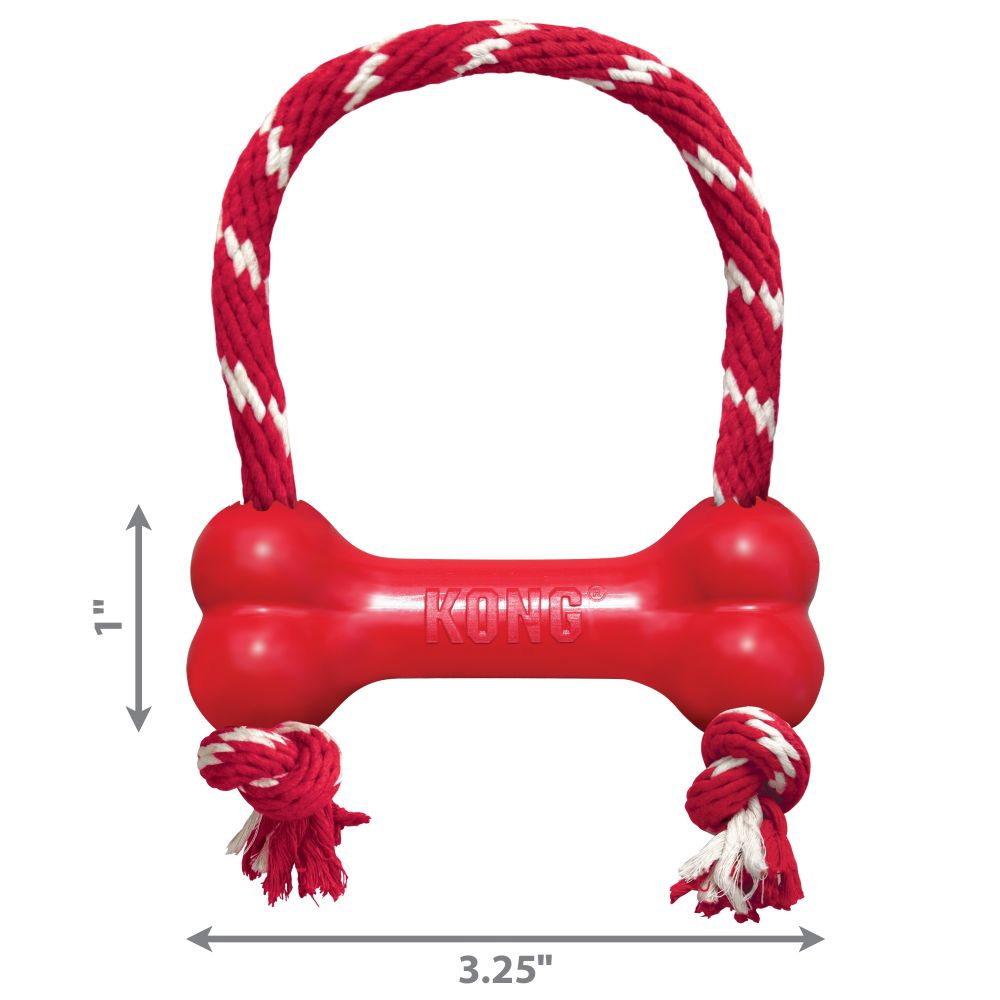 KONG Goodie Bone with Rope X-Small - Hillbilly House Panthers