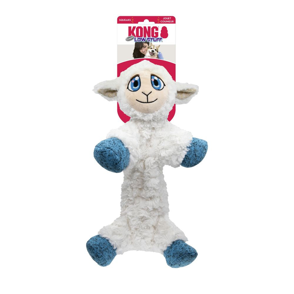 KONG Low Stuff Flopzie Lamb Medium White - Hillbilly House Panthers
