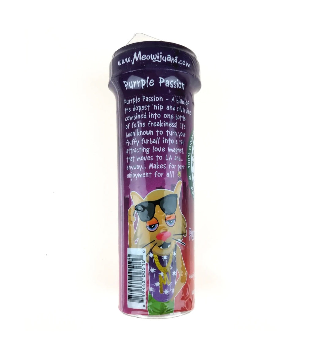 Meowijuana Purrple Passion Silvervine & Catnip Ground Catnip Treat - Hillbilly House Panthers