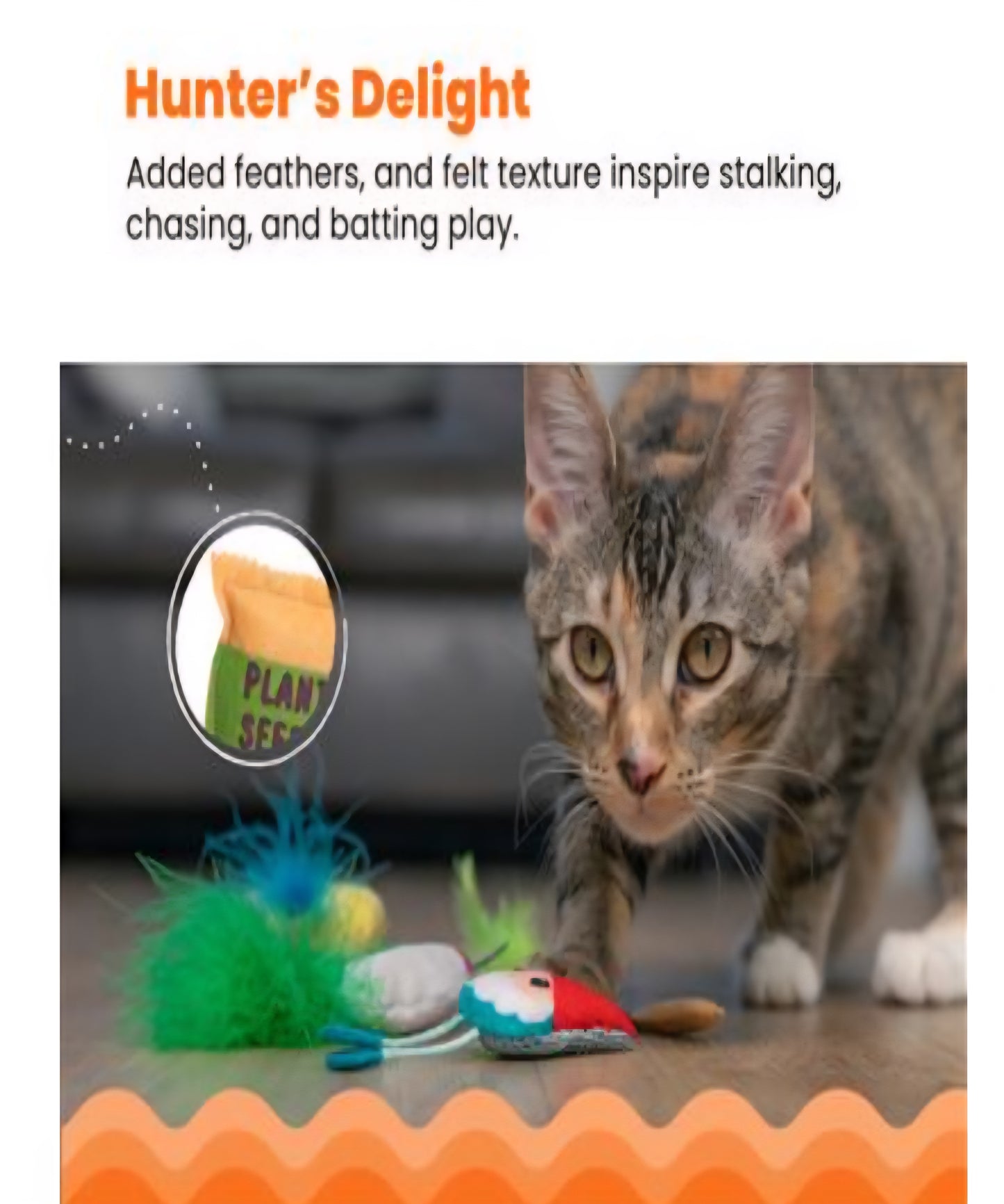 Catstages Garden Fur-Ends Cat Toys 6 pk