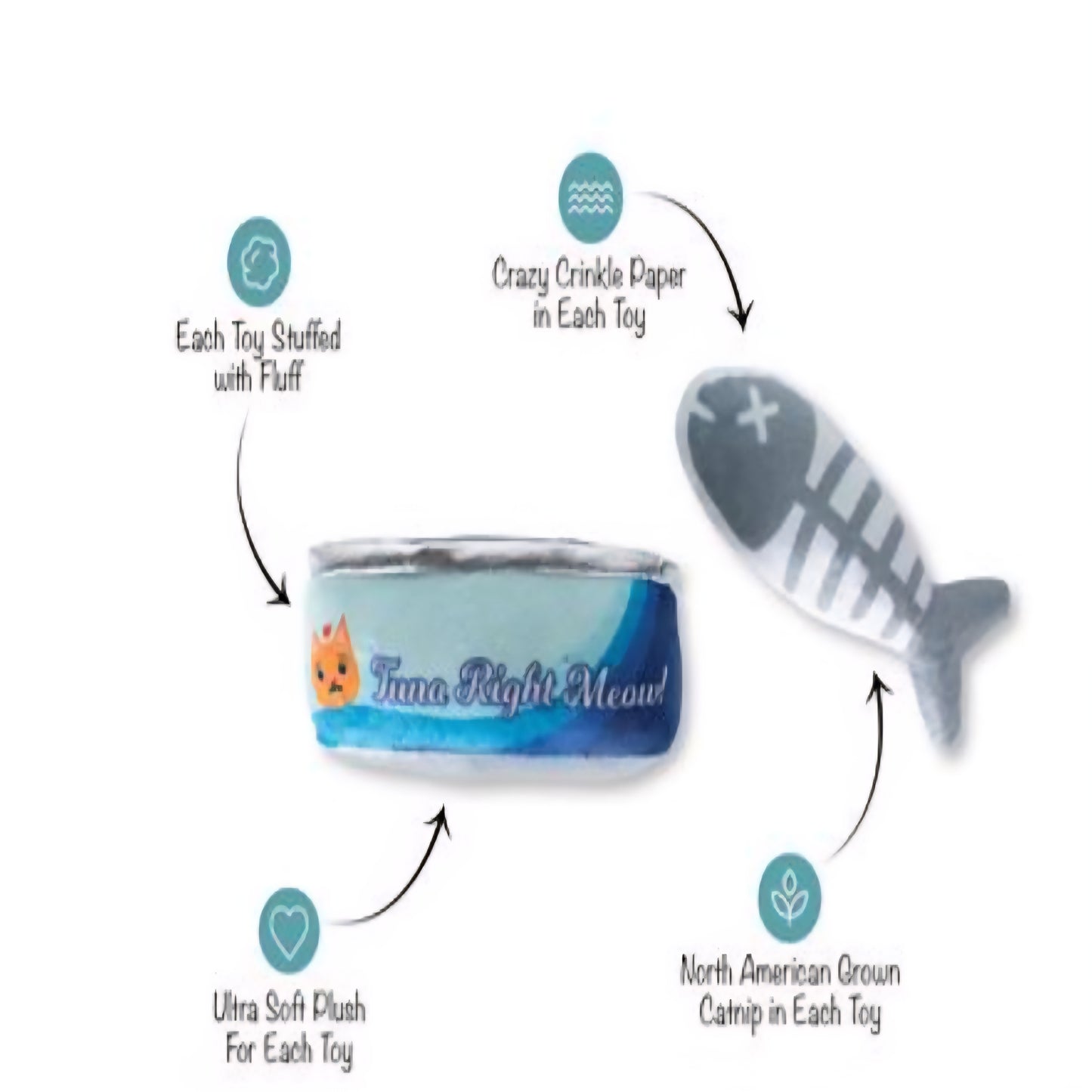 PetShop by Fringe Studio Tuna Right Meow 2 pk Cat Toy