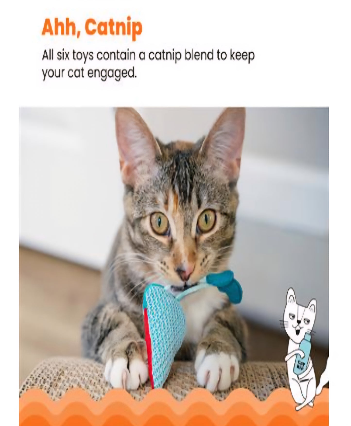 Catstages Garden Fur-Ends Cat Toys 6 pk