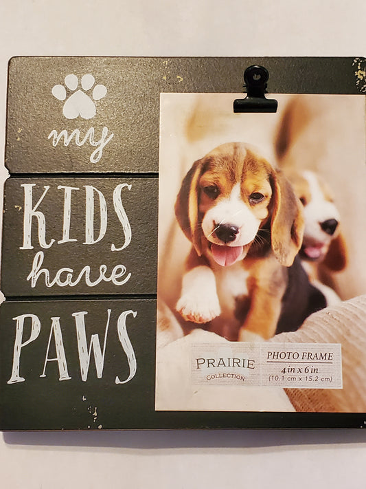My Kids Have Paws Photo Frame - Hillbilly House Panthers