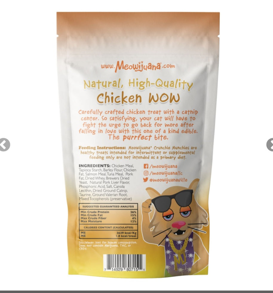 Meowijuana Crunchie Munchie Chicken Cat Treats - Hillbilly House Panthers