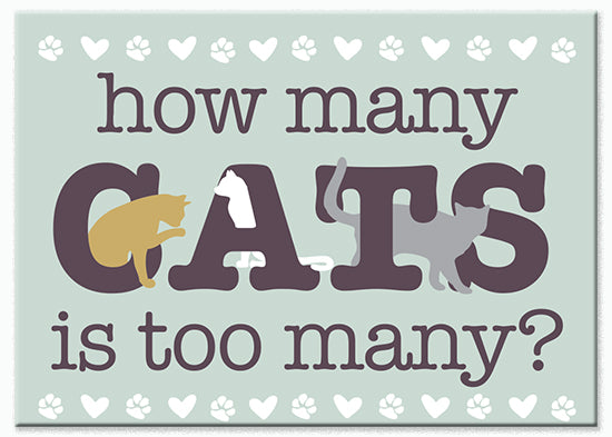 Dog Speak "How Many Cats is Too Many?" Indoor Magnet - Hillbilly House Panthers