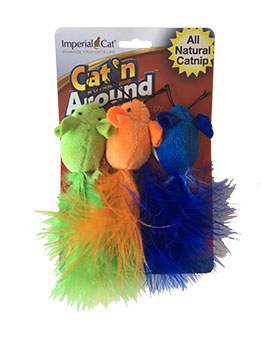 Imperial Cat Feather Mice 3 Pack - Hillbilly House Panthers