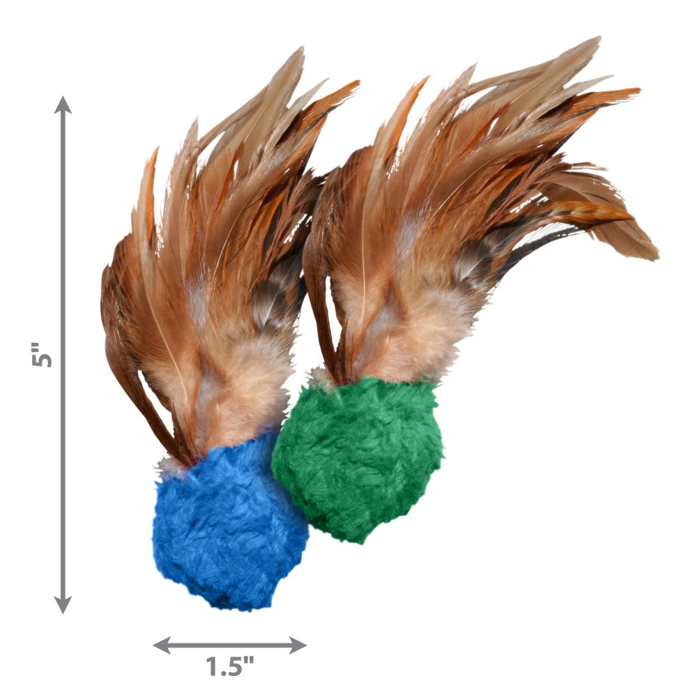 KONG Crinkle Ball with Feathers - Hillbilly House Panthers