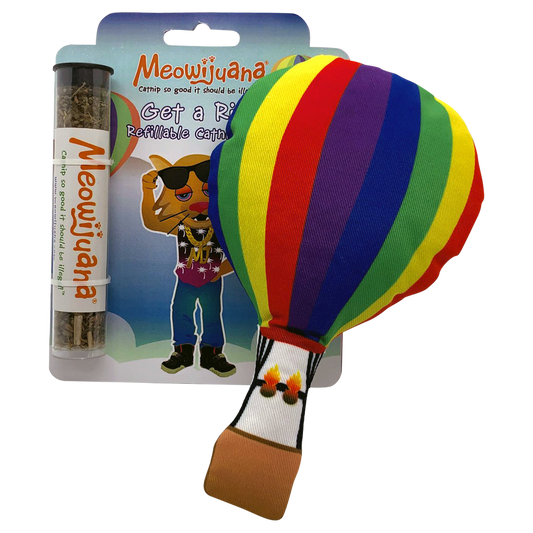 Meowijuana Get A Rise Hot Air Balloon - Hillbilly House Panthers