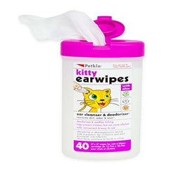 Petkin Kitty Ear Wipes 40 Count - Hillbilly House Panthers