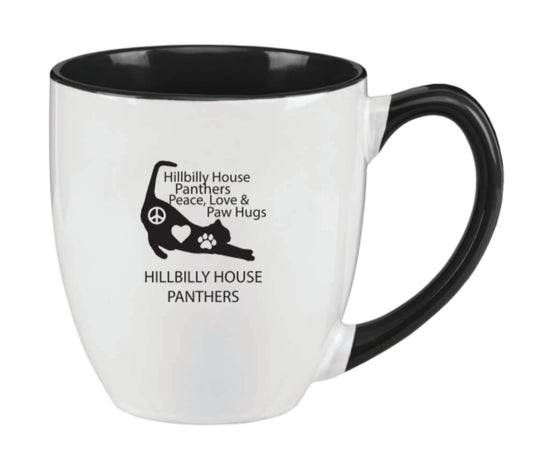 Hillbilly House Panthers Logo 16 Oz Bistro Mug - Hillbilly House Panthers