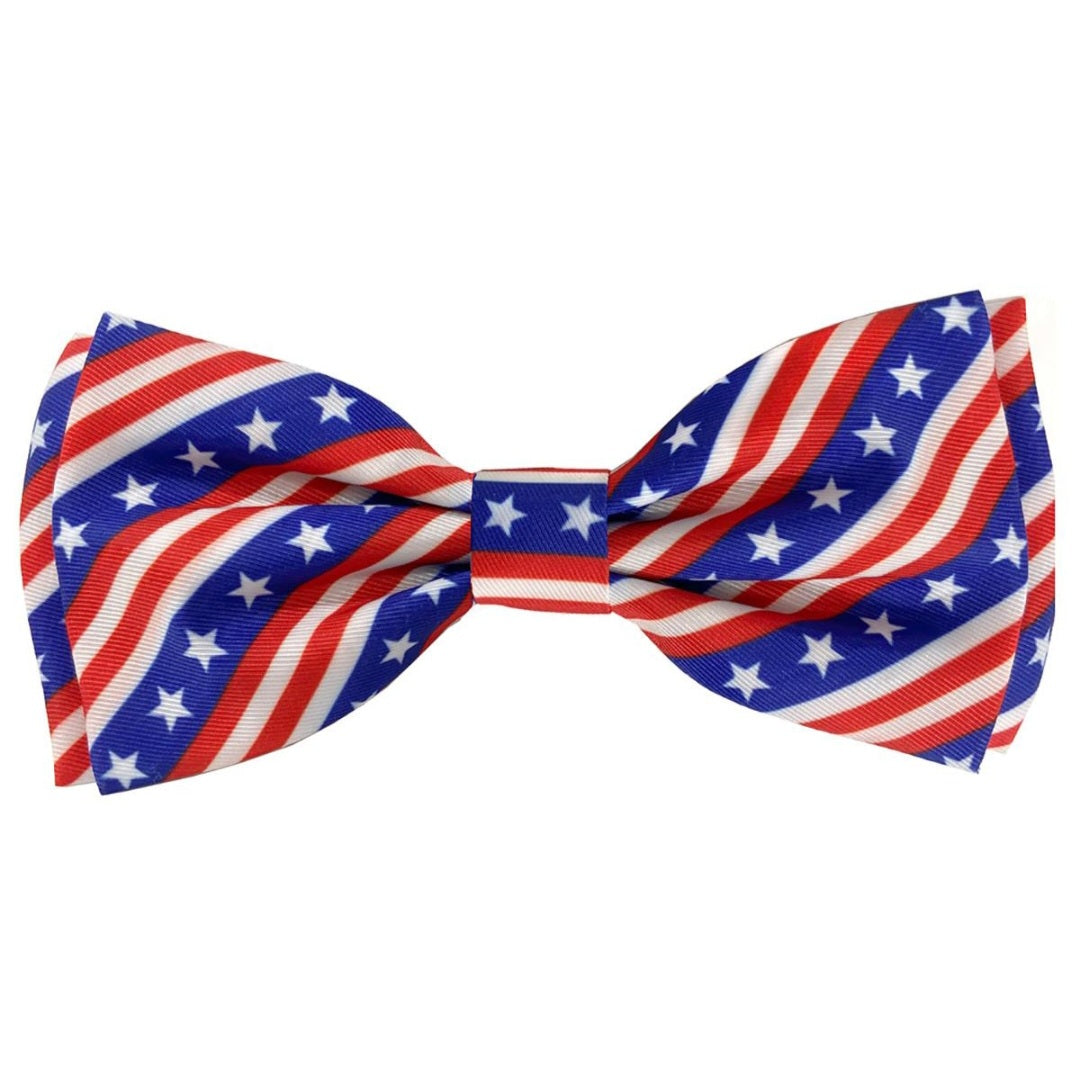 Huxley and Kent Stars and Stripes Bow Tie - Hillbilly House Panthers