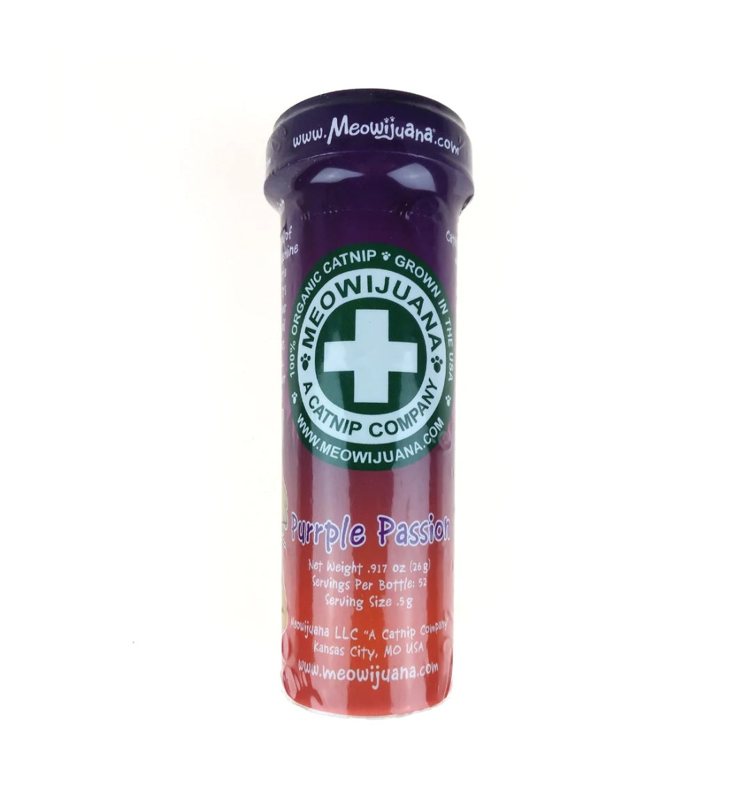 Meowijuana Purrple Passion Silvervine & Catnip Ground Catnip Treat - Hillbilly House Panthers