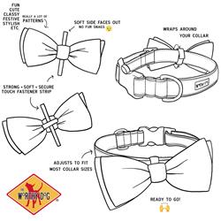 Worthy Dog Americana Bow Tie - Hillbilly House Panthers